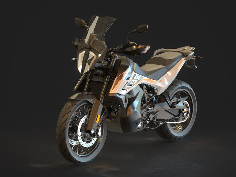 Base model KTM 790 Adventure 2019 3D Model