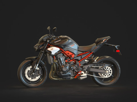 Base model Kawasaki Z900 2025 Model 3D