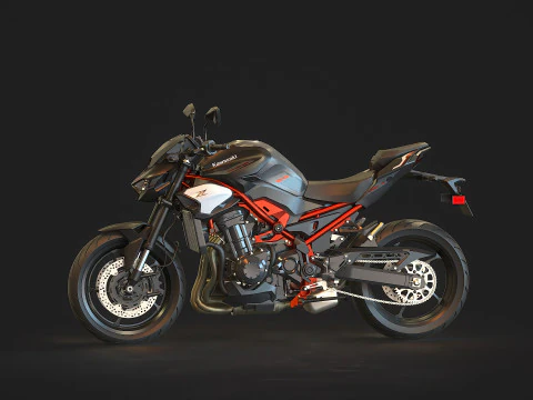 Base model Kawasaki Z900 2025 3D Model