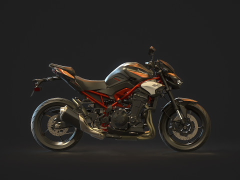 Base model Kawasaki Z900 2025 Model 3D