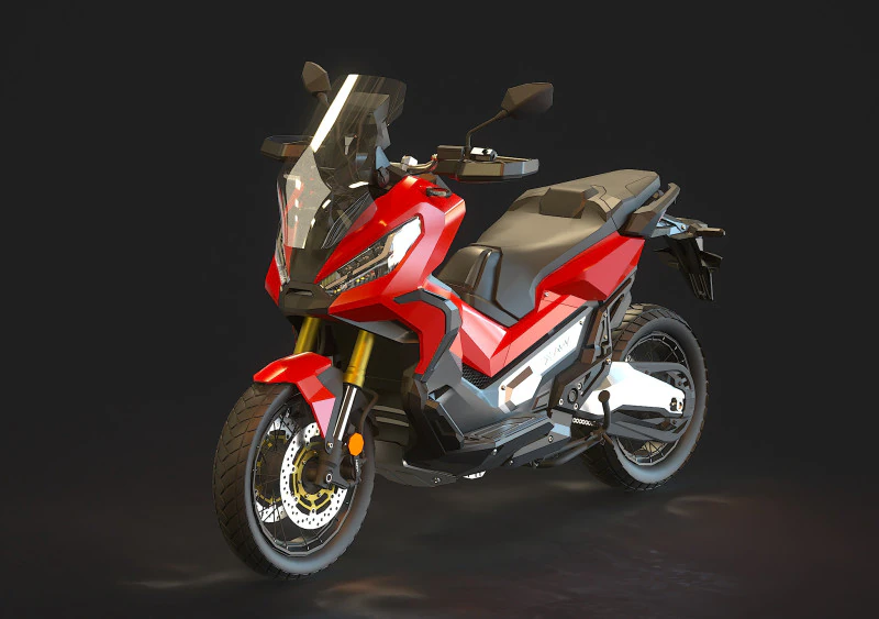 Base model Honda X ADV 2020 3D Model .c4d .max .obj .3ds .fbx .stl .blend