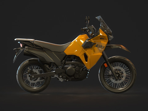 Base model Kawasaki KLR 650 2023 Modelo 3D