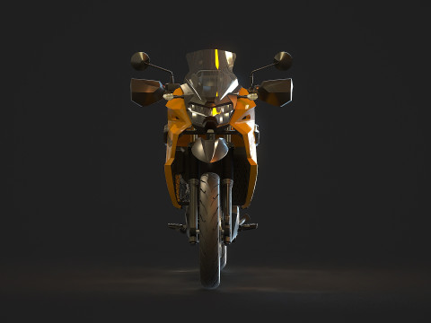 Base model Kawasaki KLR 650 2023 Modelo 3D