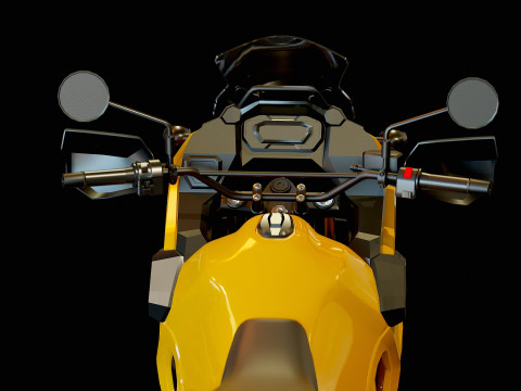 Base model Kawasaki KLR 650 2023 Modelo 3D