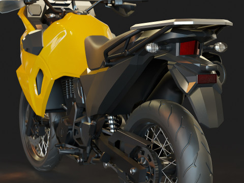 Base model Kawasaki KLR 650 2023 Modelo 3D