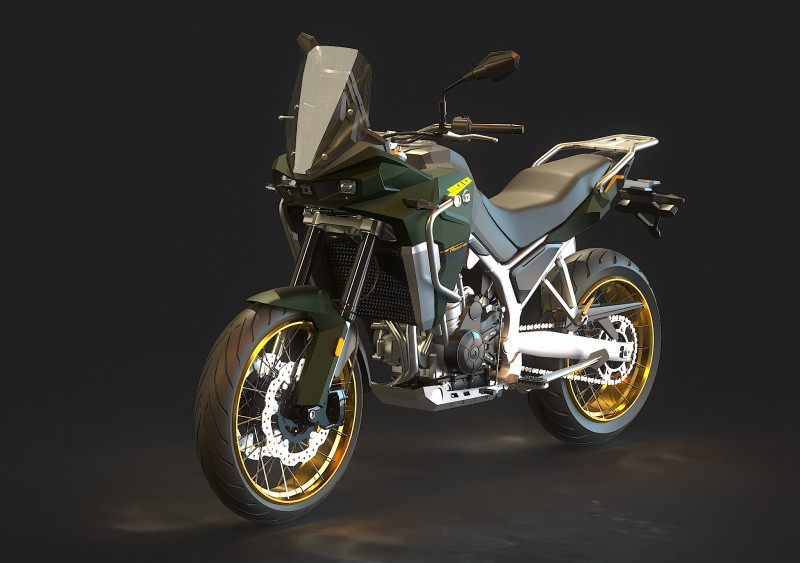 Base model Kove 800X Pro 2024 3D मॉडल .c4d .max .obj .3ds .fbx .stl .blend