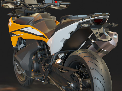 Base model KTM 890 Adventure 2024 3D Model
