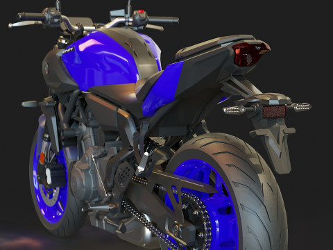Base model Yamaha MT 07 2025 Modelo 3D