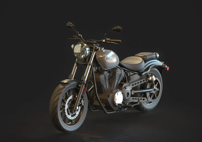 Base model Yamaha XV950 2020 3D Model .c4d .max .obj .3ds .fbx .stl .blend 