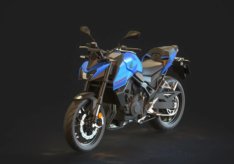 Base model Honda CB750 Hornet 2025 3D Model .c4d .max .obj .3ds .fbx .stl .blend