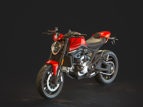 Base model Ducati Monster 2021 3D Model