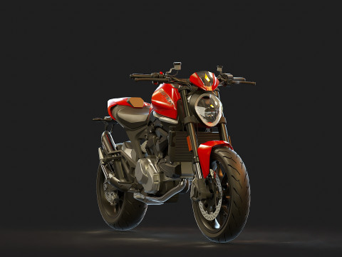 Base model Ducati Monster 2021 Modelo 3D