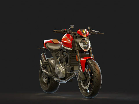 Modelo b&aacute;sico Ducati Monster 2021 Modelo 3D