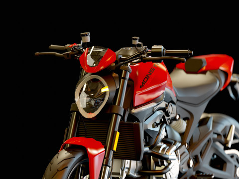 Base model Ducati Monster 2021 Modelo 3D