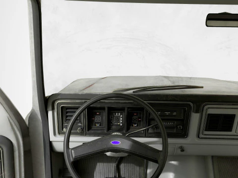 F Classic F100 pickup 1976 Old White 3D Model