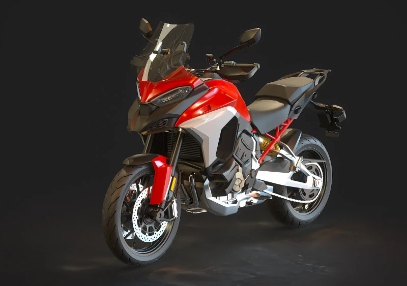 Mod&egrave;le de base DucatiMultistradaV4S2021 Modèle 3D .c4d .max .obj .3ds .fbx .stl .blend 