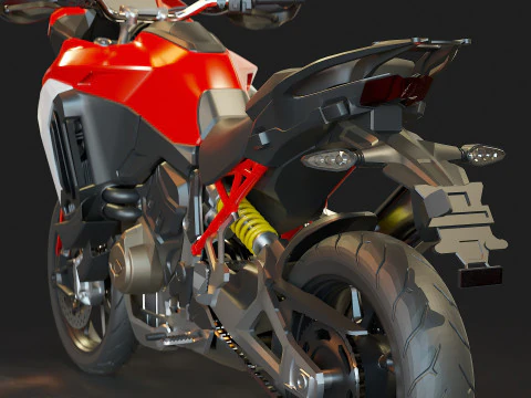 Mod&egrave;le de base DucatiMultistradaV4S2021 Modèle 3D