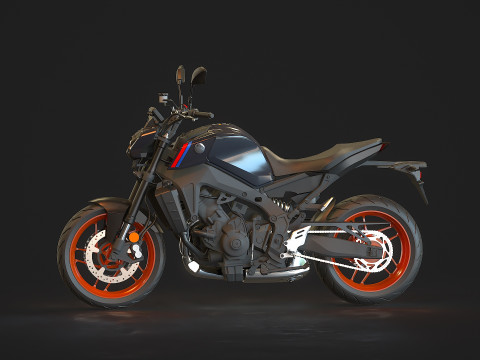 Base model Yamaha MT 09 2021 Model 3D