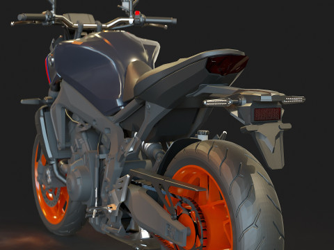 Base model Yamaha MT 09 2021 Model 3D