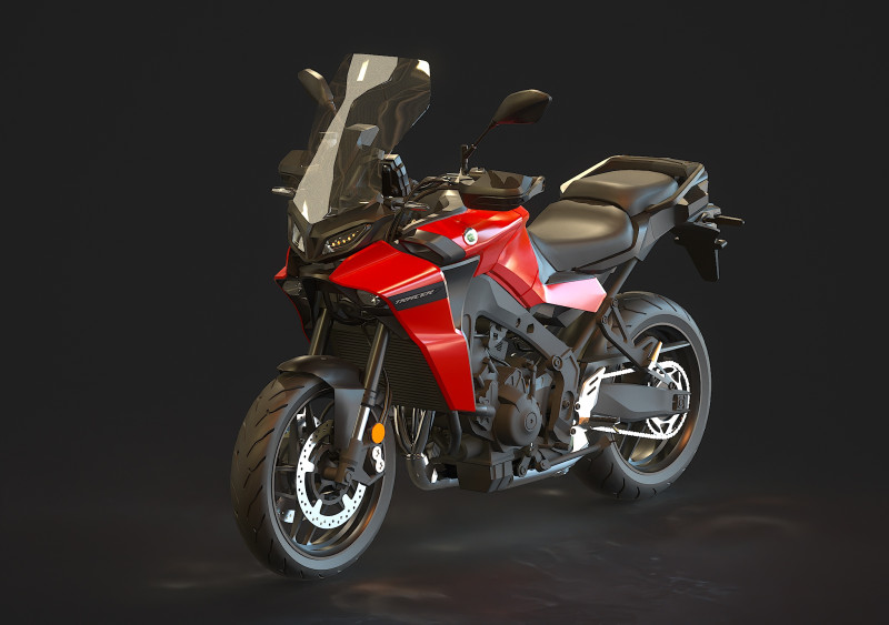 Base model Yamaha Tracer 9 2021 Modèle 3D .c4d .max .obj .3ds .fbx .stl .blend 