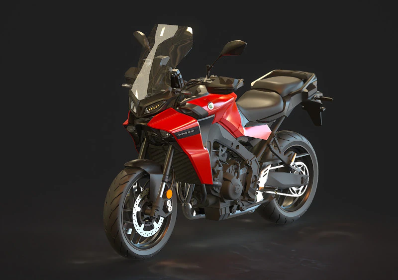 Base model Yamaha Tracer 9 2021 3D Model .c4d .max .obj .3ds .fbx .stl .blend 