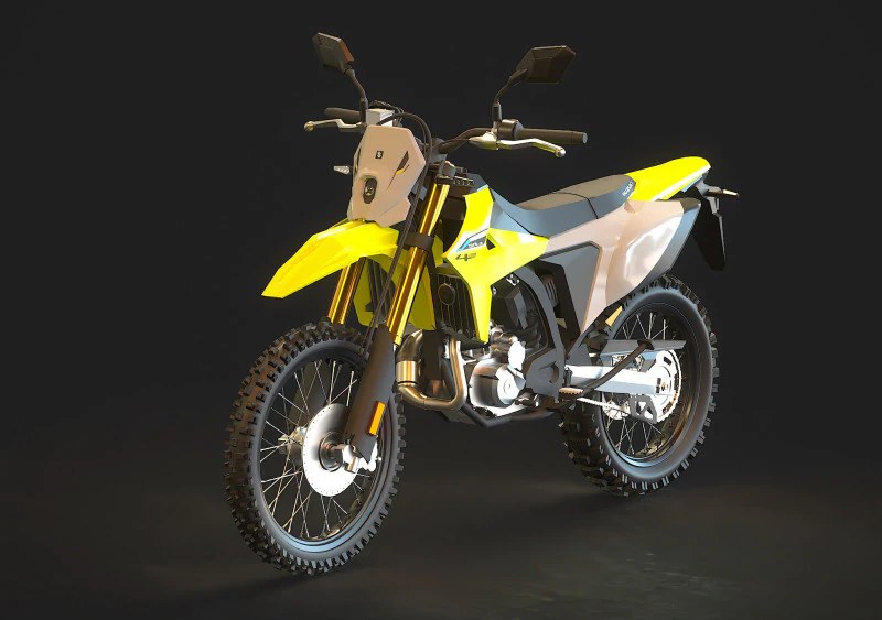 Base model Suzuki DRZ 4S 2025 3D Model .c4d .max .obj .3ds .fbx .stl .blend 