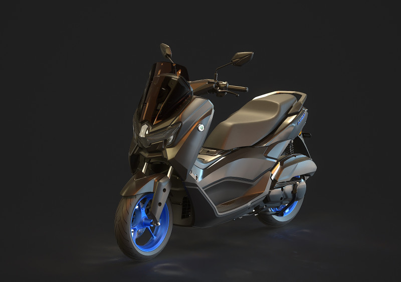 Base model Yamaha Nmax 125 2025 3D 模型 .c4d .max .obj .3ds .fbx .stl .blend