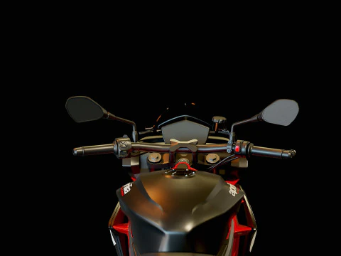 Base model Aprilia Tuono 660 2021 3D Model