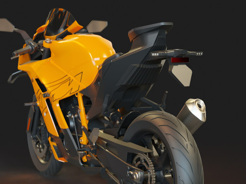 Base model KTM 990RC 2025 3D 模型