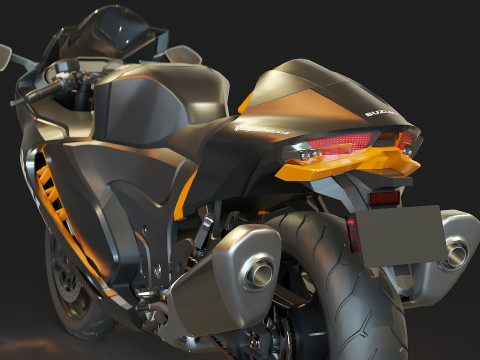Base model Suzuki Hayabusa 2022 3D Model