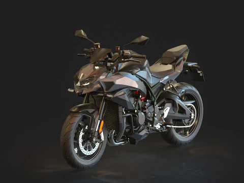 बेस मॉडल कावासाकी Z H2 2021 3D मॉडल