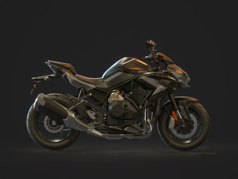 Base model Kawasaki Z H2 2021 3D-Modell