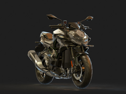 Base model Kawasaki Z H2 2021 3D-Modell