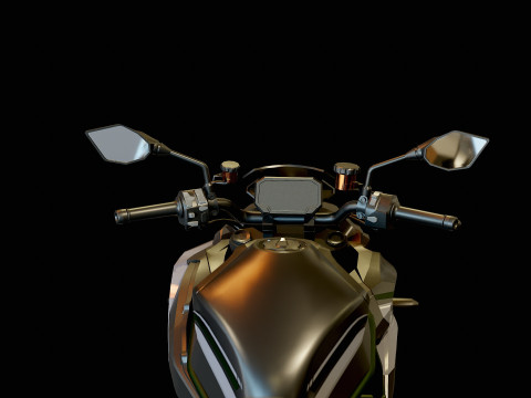 Base model Kawasaki Z H2 2021 3D-Modell