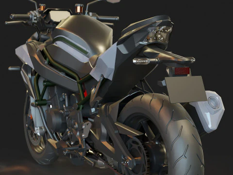 Base model Kawasaki Z H2 2021 3D Model