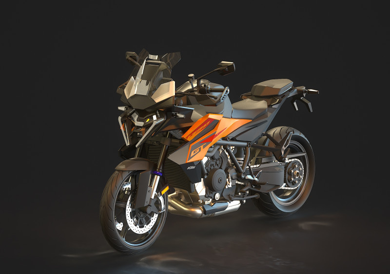 Base model KTM 1390 Super Duke GT 2025 Modèle 3D .c4d .max .obj .3ds .fbx .stl .blend