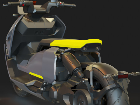 Base model BMW CE 04 2023 3D Model