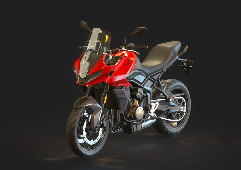 Base model for Triumph Tiger 660 2022 3D Model .c4d .max .obj .3ds .fbx .stl .blend 
