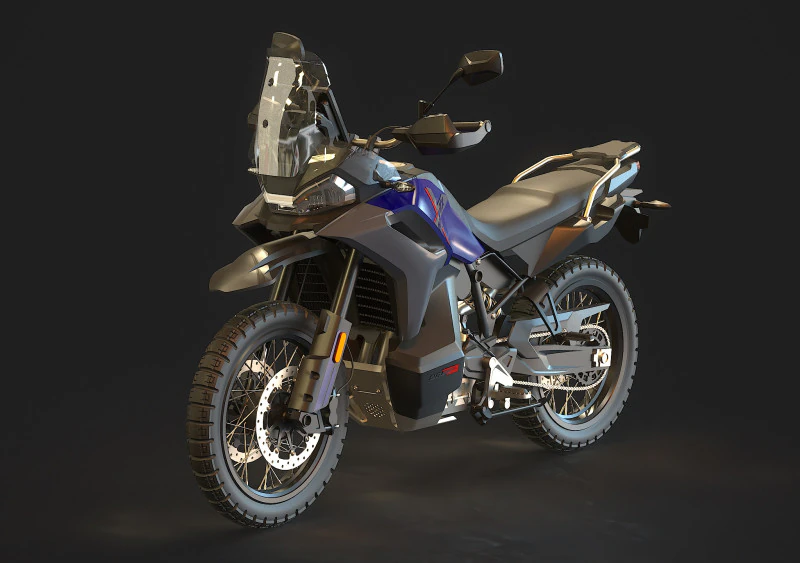 Base model CF Moto 800 MT X 2025 3D Model .c4d .max .obj .3ds .fbx .stl .blend 