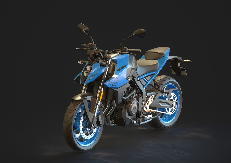 Base model Suzuki GSX 8S 2023 3D Модель .c4d .max .obj .3ds .fbx .stl .blend