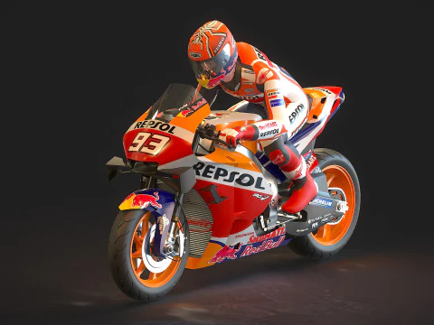 Modelo básico Honda HRC Motogp 2021 Modelo 3D