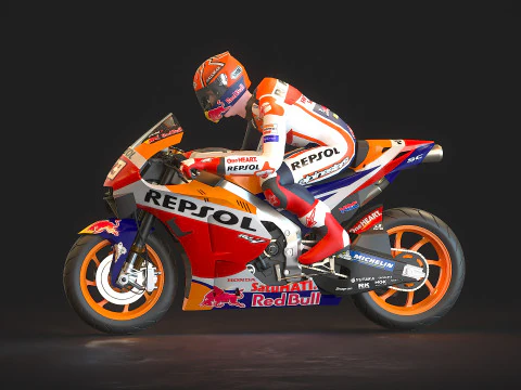 Base model Honda HRC Motogp 2021 3D Model