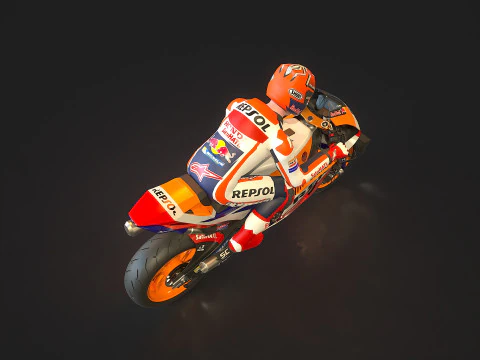 Base model Honda HRC Motogp 2021 3D Model