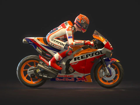 Base model Honda HRC Motogp 2021 3D Model