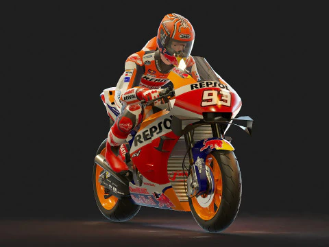 Base model Honda HRC Motogp 2021 3D Model