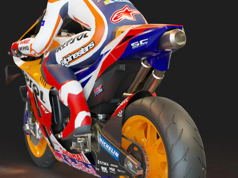 Base model Honda HRC Motogp 2021 3D Model