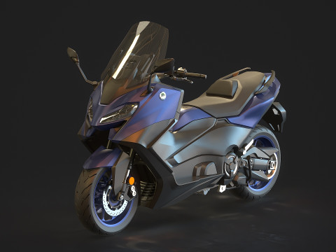 Base model Yamaha Tmax 2022 3D Model