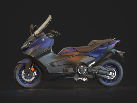 Base model Yamaha Tmax 2022 3D Модель