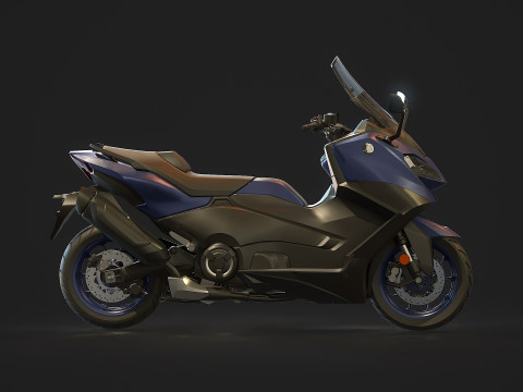 Base model Yamaha Tmax 2022 3D Модель