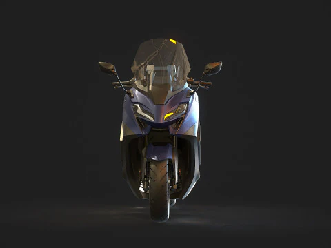 Base model Yamaha Tmax 2022 3D Model